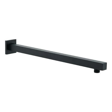 DAX Brass Square Shower Arm, 18", Matte Black