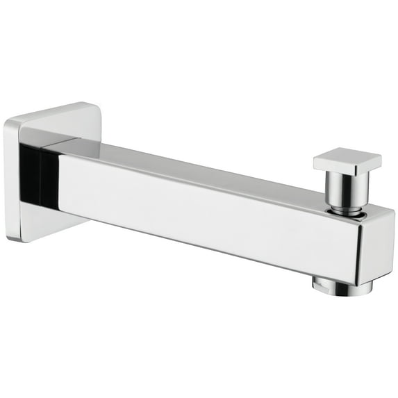 DAX Brass Square Spout with Diverter, Brushed Nickel