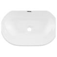 thumbnail image 1 of DAX Ceramic Oval Single Bowl Bathroom Vessel Basin, White, 1 of 3
