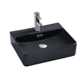 thumbnail image 1 of DAX Ceramic Rectangular Bathroom Vessel Basin, 20", White Matte, 1 of 4