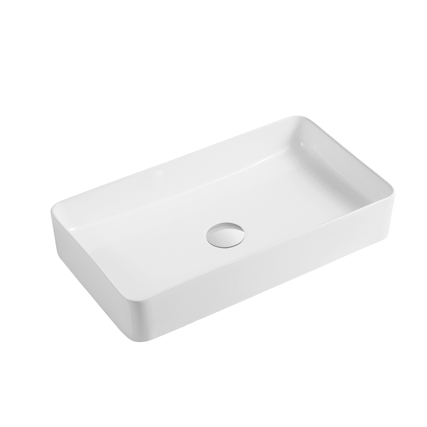 DAX Ceramic Rectangular Bathroom Vessel Basin, 24