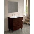 thumbnail image 1 of DAX Costa Engineered Wood Vanity Cabinet with Onix Porcelain Basin, 32", Wenge, 1 of 3