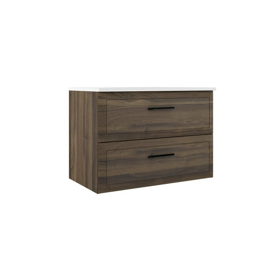 DAX Delta 32" Single Bathroom Vanity with Basin, Brown
