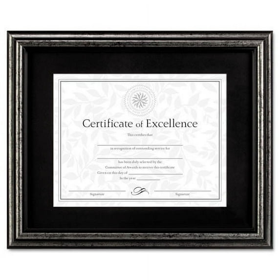 DAX Document Frame, Desk/Wall, Wood, 11 x 14, Antique Charcoal Brushed Finish
