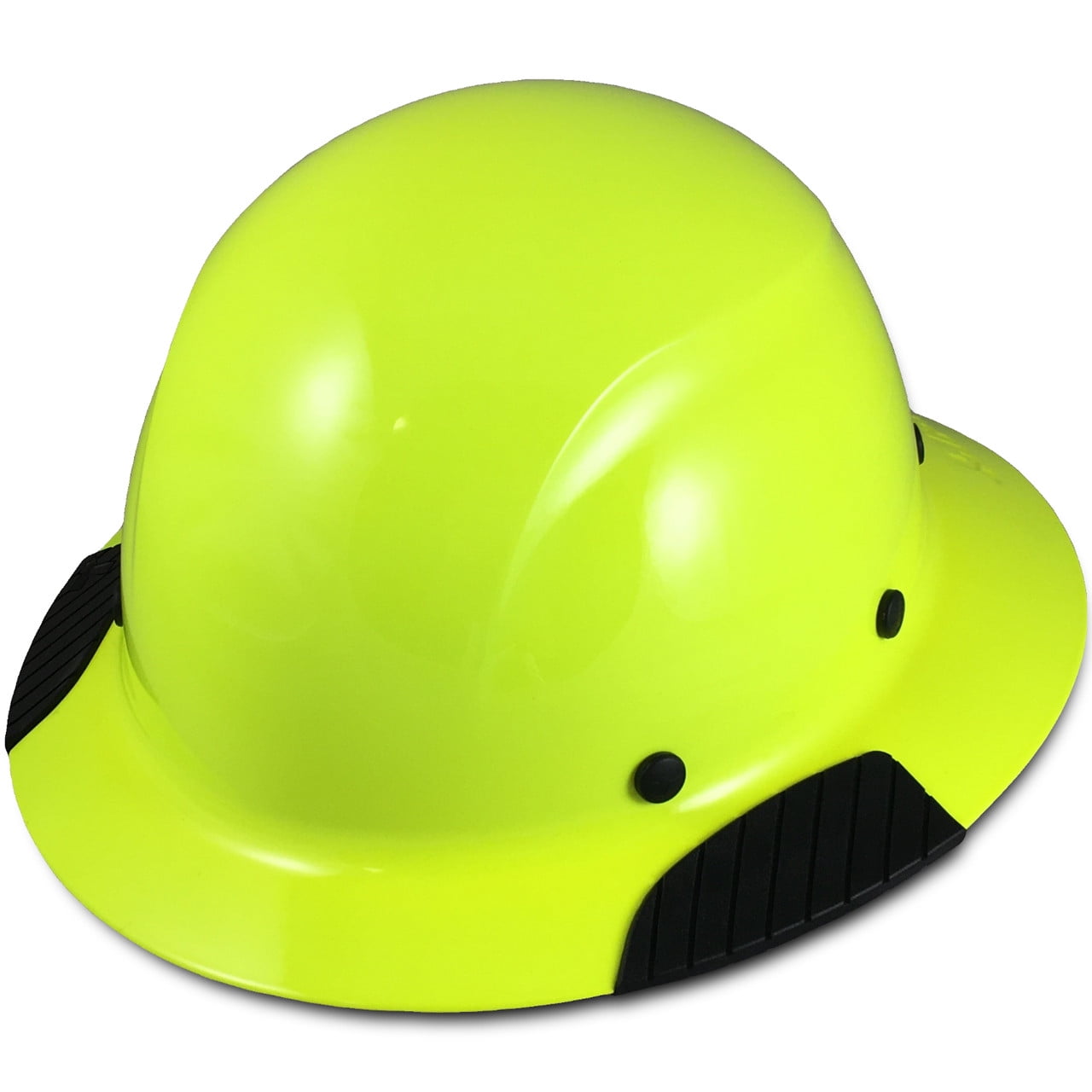 DAX Fiberglass Composite Hard Hat - Full Brim High-Viz Lime with Tote