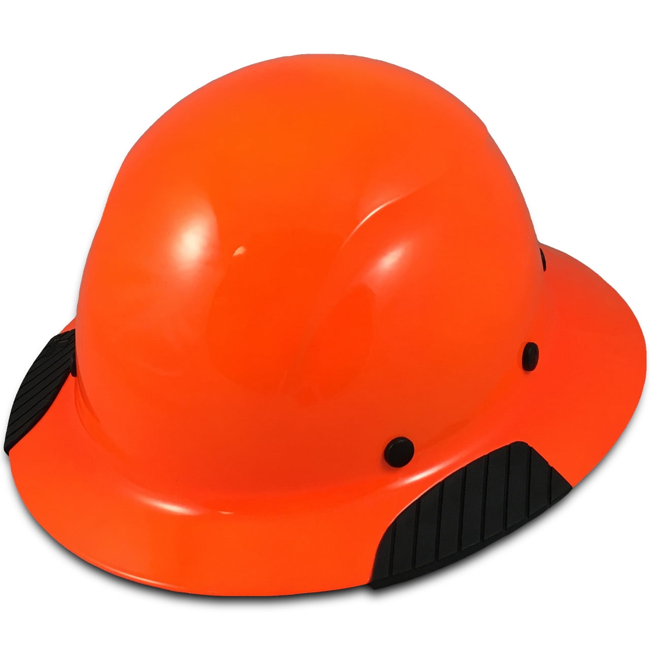 DAX Fiberglass Composite Hard Hat - Full Brim High-Viz Orange with Tote