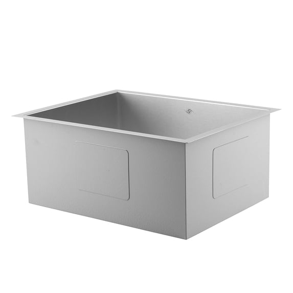 DAX Handmade Single Bowl Undermount Kitchen Sink - 23" x 18" - 16G - Stainless Steel, Accessories Included