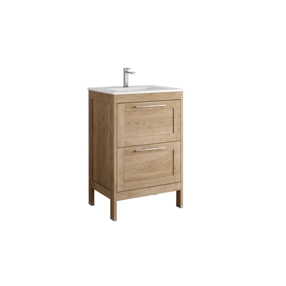 DAX Lakeside Engineered Wood Single Vanity, 24", Oak