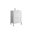 thumbnail image 1 of DAX Lakeside Engineered Wood Single Vanity, 24", White, 1 of 1