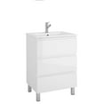 thumbnail image 1 of DAX INTERNATIONAL Costa Single Vanity Cabinet 24 In White w/ Glossy Toscana Basin, 1 of 5