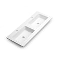 thumbnail image 1 of DAX Mara Solid Surface Basin with Double Bowl, 48", Matte White, 1 of 2