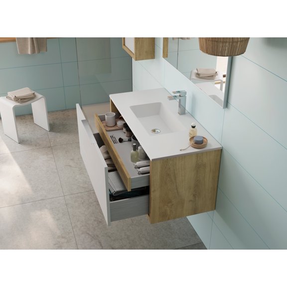 DAX Modena Vanity Cabinet with Toscana Basin, 48", Matt White