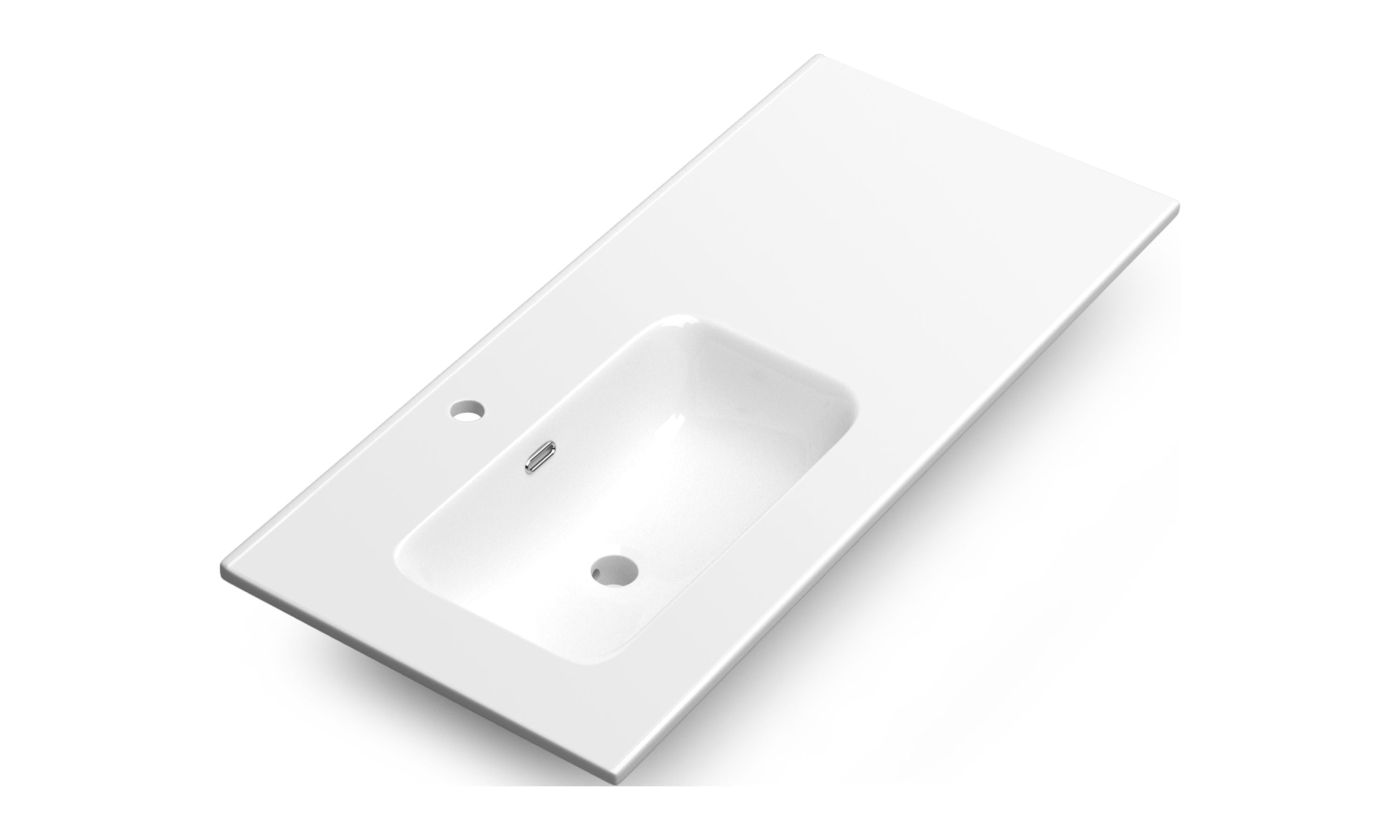 DAX Onix 36-Inch Glossy White Ceramic Left Basin - Walmart.com
