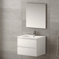 thumbnail image 1 of DAX Pasadena Engineered Wood Single Vanity Cabinet, 28", Glossy White, 1 of 2