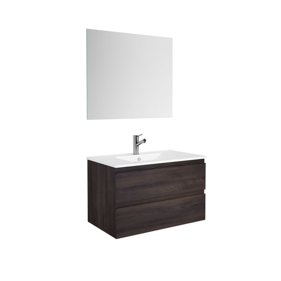 DAX Pasadena Engineered Wood Single Vanity Cabinet, 32", Wenge