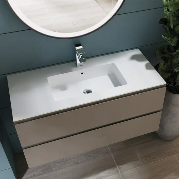 DAX Pasadena Vanity Cabinet with Glossy Toscana Basin, 40", Matt Mink