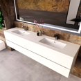 thumbnail image 1 of DAX Pasadena Vanity Cabinet with Glossy Toscana Basin, 80", White, 1 of 1
