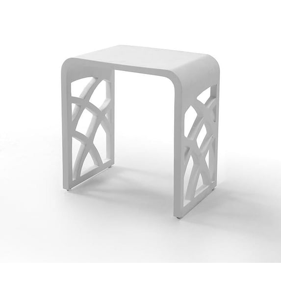 DAX Solid Surface Bath Stool - 16-3/4 x 16-3/4 x 9-1/16 inches