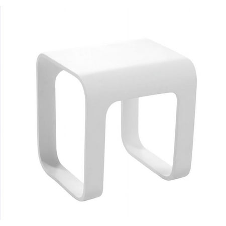 DAX Solid Surface Bathroom Stool - Matte White (DAX-ST-03)