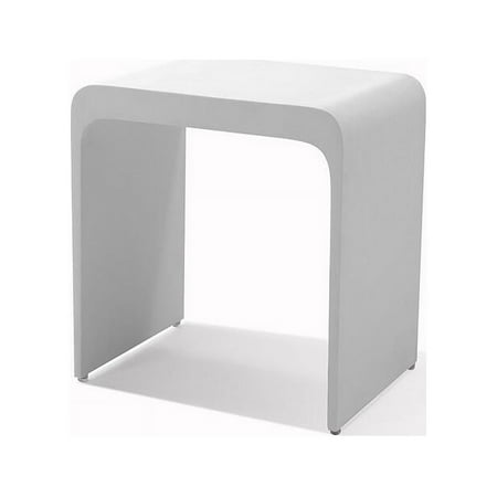 DAX Solid Surface Bathroom Stool - Matte White (DAX-ST-04)