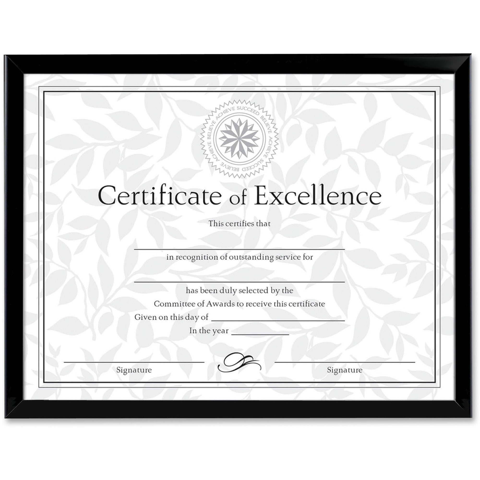 DAX Value U-Channel Document Frames With Certificates, 8.5x11, Black, Set of 2 - image 1 of 2