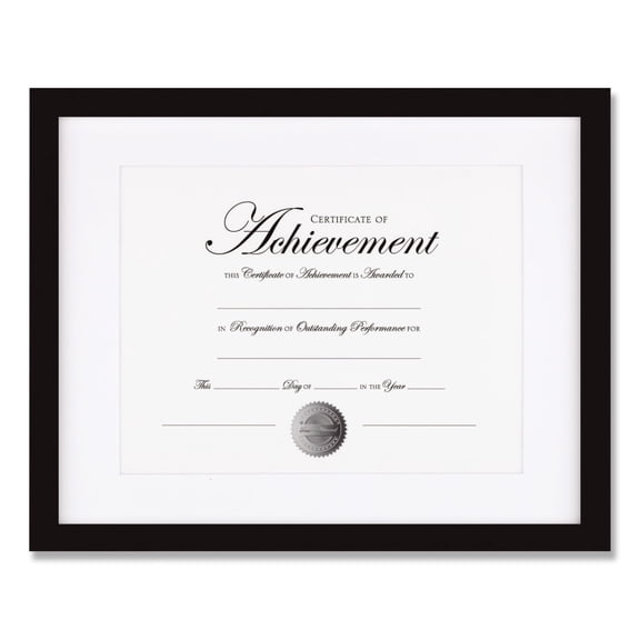 DAX Wood Gallery Frame with Beveled Mat, 11 x 14, White