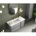 thumbnail image 1 of DAX Zen Solid Surface Single Bowl Basin, 28", Matte White, 1 of 2