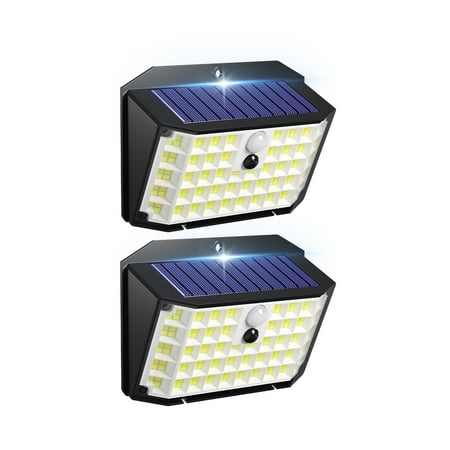 DAYBETTER Solar Lights Outdoor, 176 LED/3 Lighting Modes Solar Security Lights, IP65 Waterproof Solar Motion Lights Outdoor, 270° Wide Angle Flood Solar Wall Lights for Garage, Yard, Patio, 2 Pack