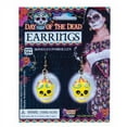 thumbnail image 1 of DAY/DEAD SKULL EARRINGS-YELLOW, 1 of 2