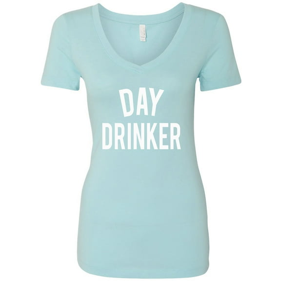 DAY DRINKER Womens V-Neck Tee