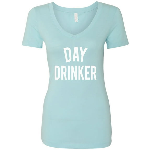 DAY DRINKER Womens V-Neck Tee