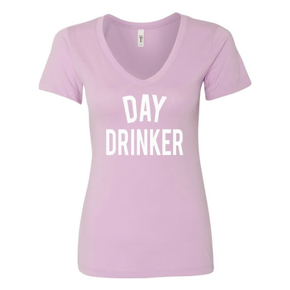 DAY DRINKER Womens V-Neck Tee