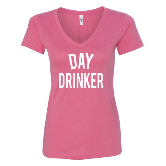 DAY DRINKER Womens V-Neck Tee