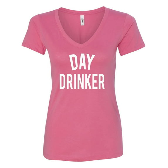DAY DRINKER Womens V-Neck Tee
