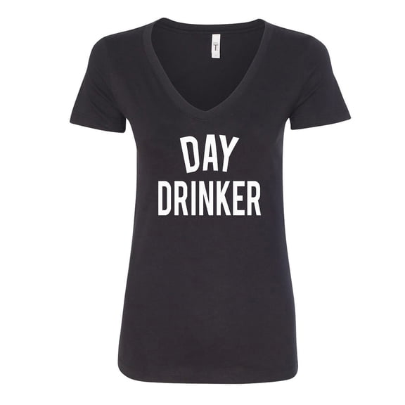 DAY DRINKER Womens V-Neck Tee