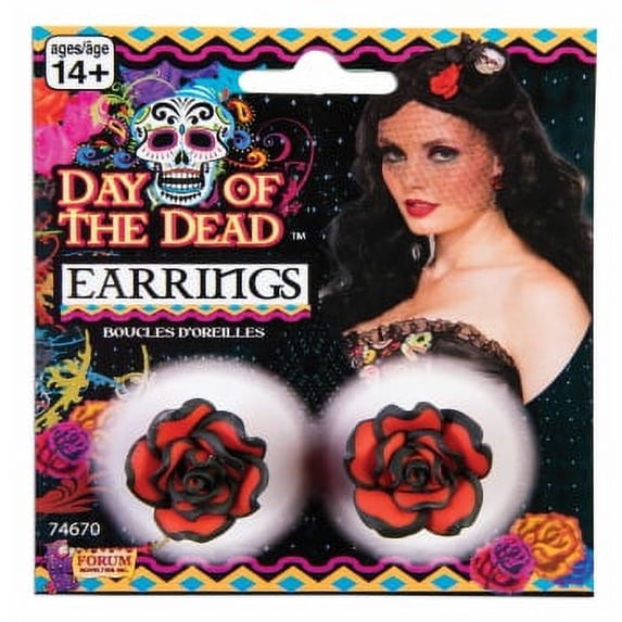 DAY OF THE DEAD-ROSE EARRINGS