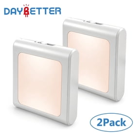 DAYBETTER LED Night Lights Plug into Wall 2 Pack, 0.5W Plug in Night Light with Auto Dusk to Dawn Sensor, Soft Warm White Nightlights for Bedroom, Kids Room, Kitchen, Stairway, Hallway