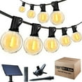 thumbnail image 1 of DAYBETTER 100FT Solar Outdoor String Lights, with 50 G40 Shatterproof Bulbs,Solar Powered, Waterproof Hanging Lights for Patio Garden Decor, 1 of 6