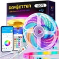thumbnail image 1 of DAYBETTER 100ft LED Strip Lights,USB Powered,App Control and Music Sync, Color Changing RGB Led Light Strips for Bedroom Decor, 1 of 10