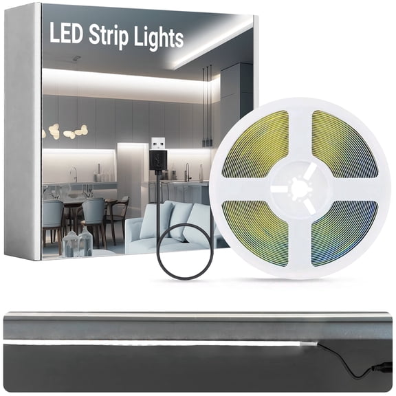 DAYBETTER 10ft COB LED Strip Lights, 960 LEDs Cuttable String Light, 5V USB, for Bedroom, Kitchen, Office