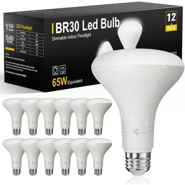 DAYBETTER 12 Pack BR30 Led Bulb 65W Equivalent, Dimmable Flood Light Bulbs Indoor, E26 Base, 5000K Daylight, 9W, 800 LM, Recessed Lighting Bulbs for Ceiling, Recessed Can, Living Room and Kitchen