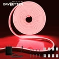 thumbnail image 1 of DAYBETTER 16.4ft Red LED Neon Rope Lights, 24v Low Voltage and IP65 Waterproof Flexible Strip Lights for Indoor Outdoor Home Decor（Include Power Adapter）, 1 of 7