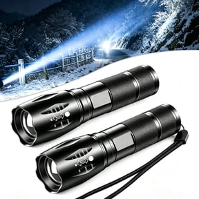 DAYBETTER 2 Pack Led Flashlight, Small Tactical Flashlight Battery Powered, 5 Modes, Zoomable, for Camping, Hunting, Home & Emergency (Batteries not Included)