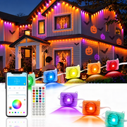 DAYBETTER 200ft Permanent Outdoor String Lights, RGB Smart Eaves Lights with App & Remote Control, 16 Million Colors, Music Sync, Timer, IP65 Waterproof Outdoor Lights for Patio, Garden