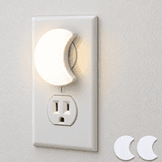 DAYBETTER 2 Pack Moon Night Light , Plug in Night Light with Auto Dusk to Dawn Sensor, Soft Warm White Nightlights for Bedroom, Kids Room, Kitchen, Stairway, Hallway