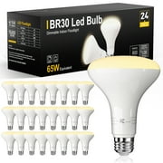 DAYBETTER 24 Pack BR30 Led Bulbs 65W Equivalent, Dimmable Indoor Flood Lights Bulb, E26 Base, 2700K Soft White, 9W, 800 LM, Recessed Lighting Bulb for Ceiling, Recessed Can, Living Room and Kitchen