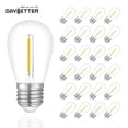 thumbnail image 1 of DAYBETTER 24 Pack S14 Edison LED Bulbs for Outdoor String Lights, 1W S14 Replacement Bulbs for Porch, Waterproof Edison LED Light Bulbs,Non-Dimmable, E26 Medium Base, 2700K Warm White, 1 of 7