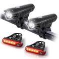 thumbnail image 1 of DAYBETTER 2Pack Bike Lights for Night Riding, 1800mAh/300LM Bike Accessories Headlight & Taillight Set, 4Modes Rechargeable  LED Bicycle Lights, 1 of 7