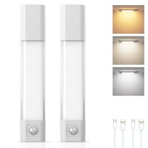 DAYBETTER 30 LED Under Cabinet Lights, USB Rechargeable Closet Lighting kit, Dimmable Closet Lights, Warm White Cool White Changing, for Wardrobe, Kitchen Wireless Lighting, 2Pack