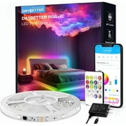 DAYBETTER 32.8ft LED Lights Strip for Bedroom Decor,Smart RGB IC Lighting,Segmented Color Changing Remote
